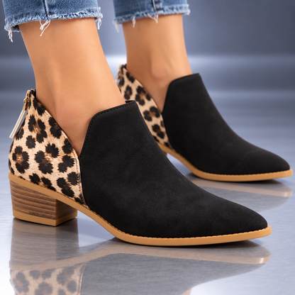 QUINN LEOPARD ANKLE BOOT