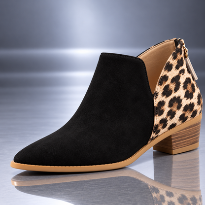 QUINN LEOPARD ANKLE BOOT