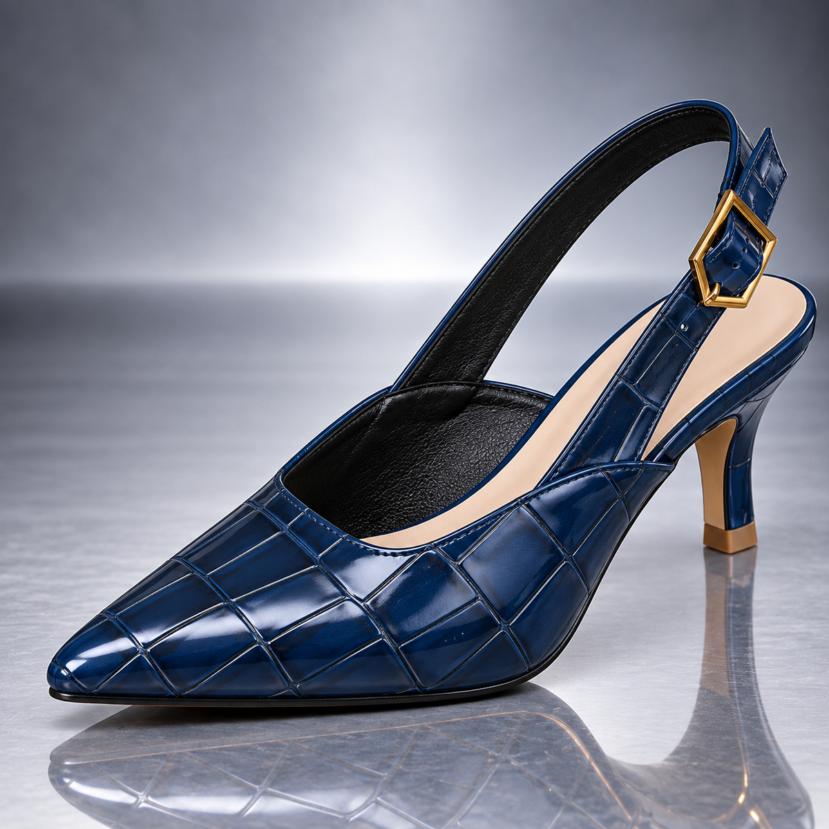 LILIANE CROC SLINGBACK HEEL
