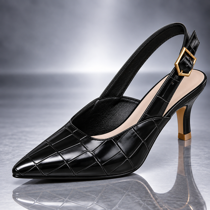LILIANE CROC SLINGBACK HEEL