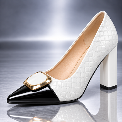 CATERINA QUILTED BLOCK HEEL