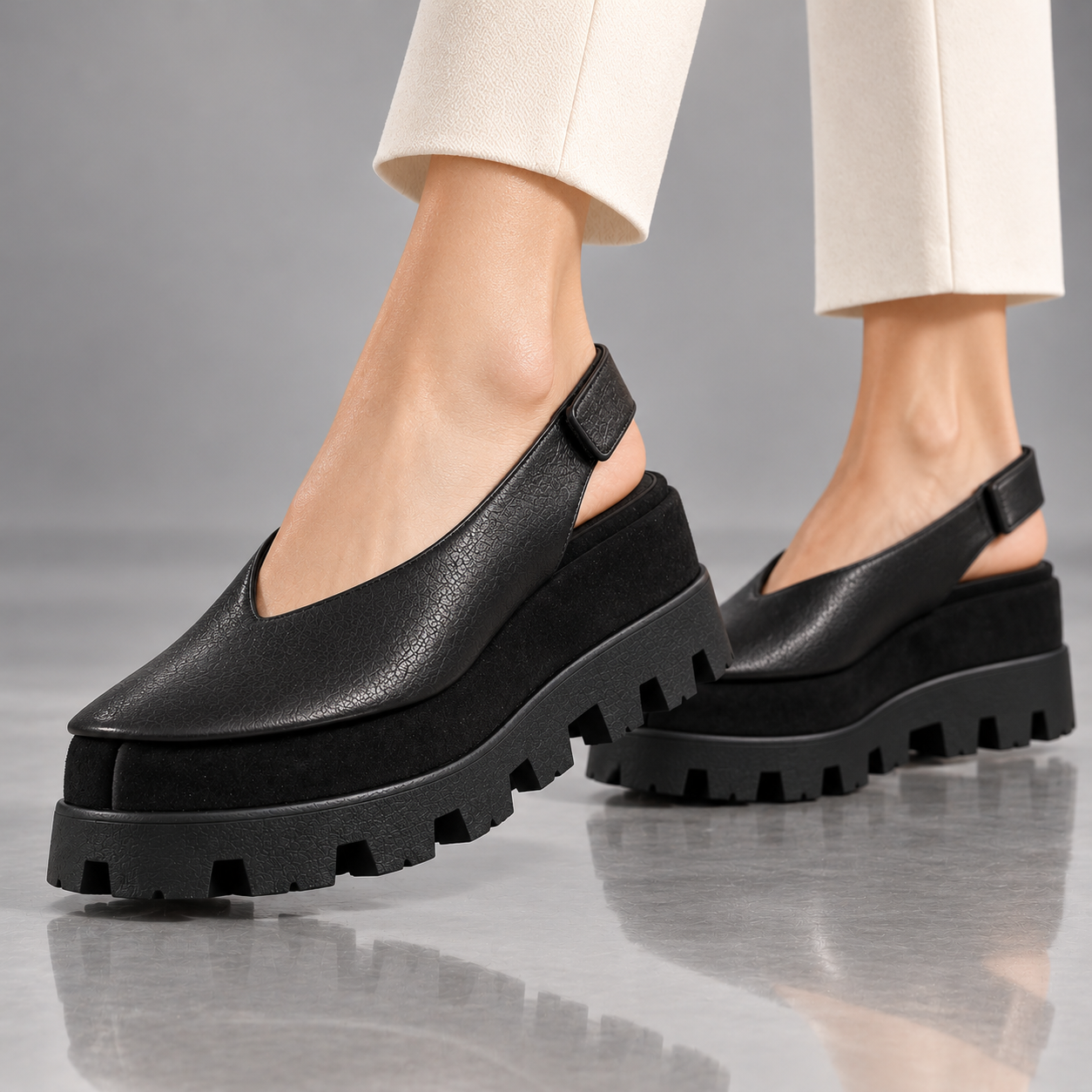 CORDELIA LEATHER SLINGBACK