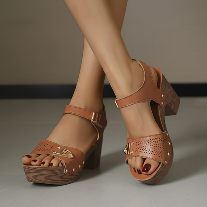 ROSELYN LEATHER HEEL