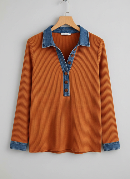 CLARA BUTTONED KNIT TOP