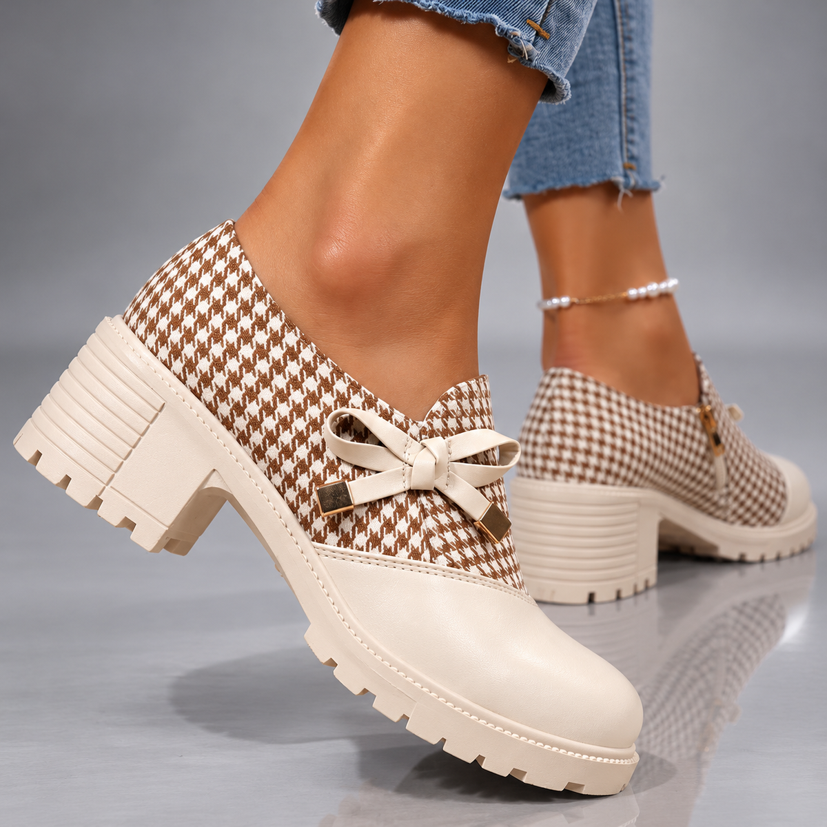 MIRA HOUNDSTOOTH LOAFER