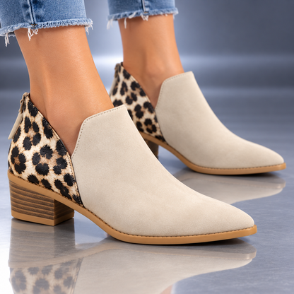 QUINN LEOPARD ANKLE BOOT