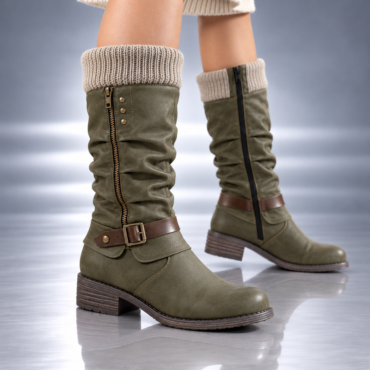 LENA KNIT CUFF BOOT