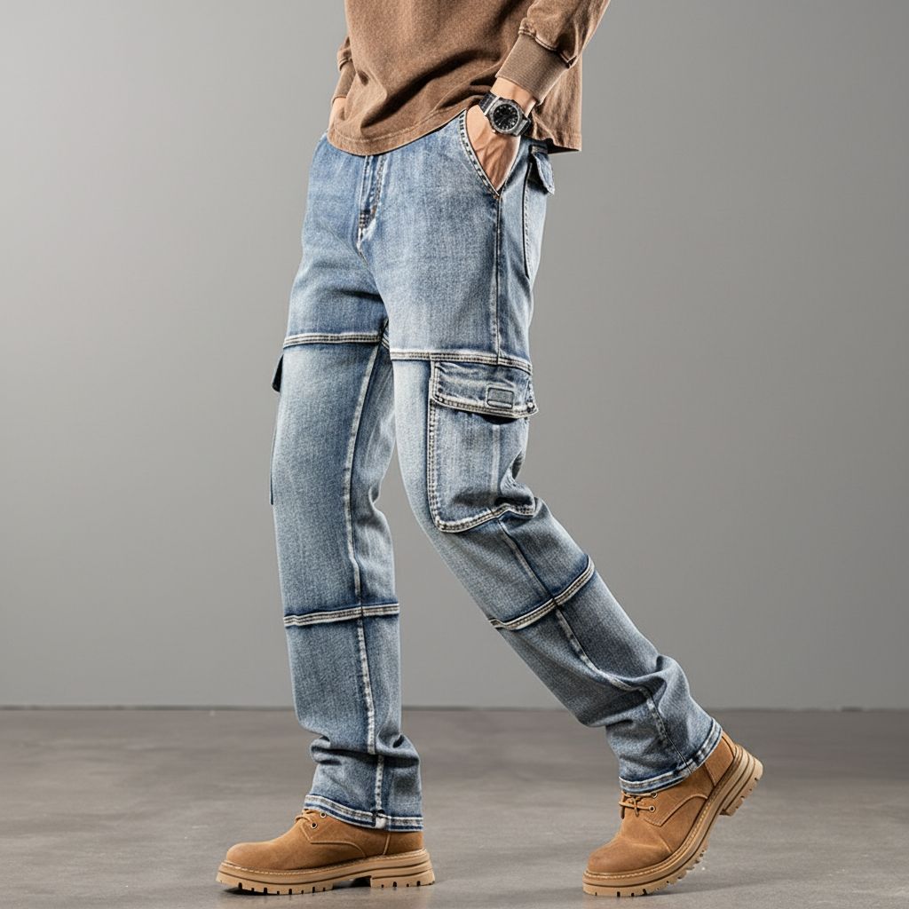 FRASER DENIM CARGO PANTS