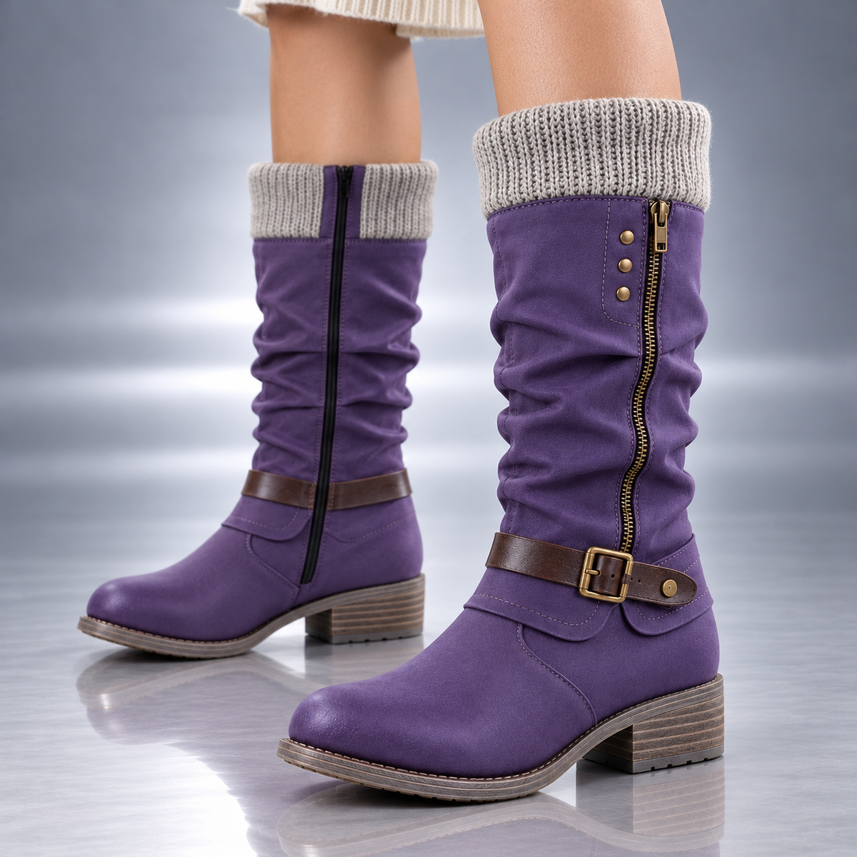 LENA KNIT CUFF BOOT