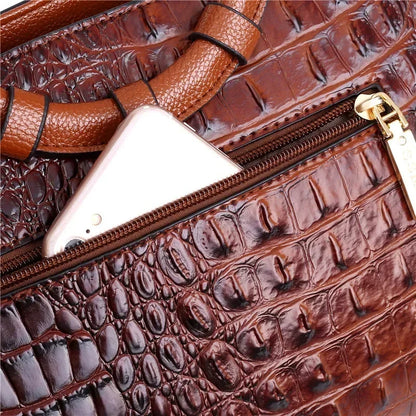 MAEVE CROC RING HANDBAG