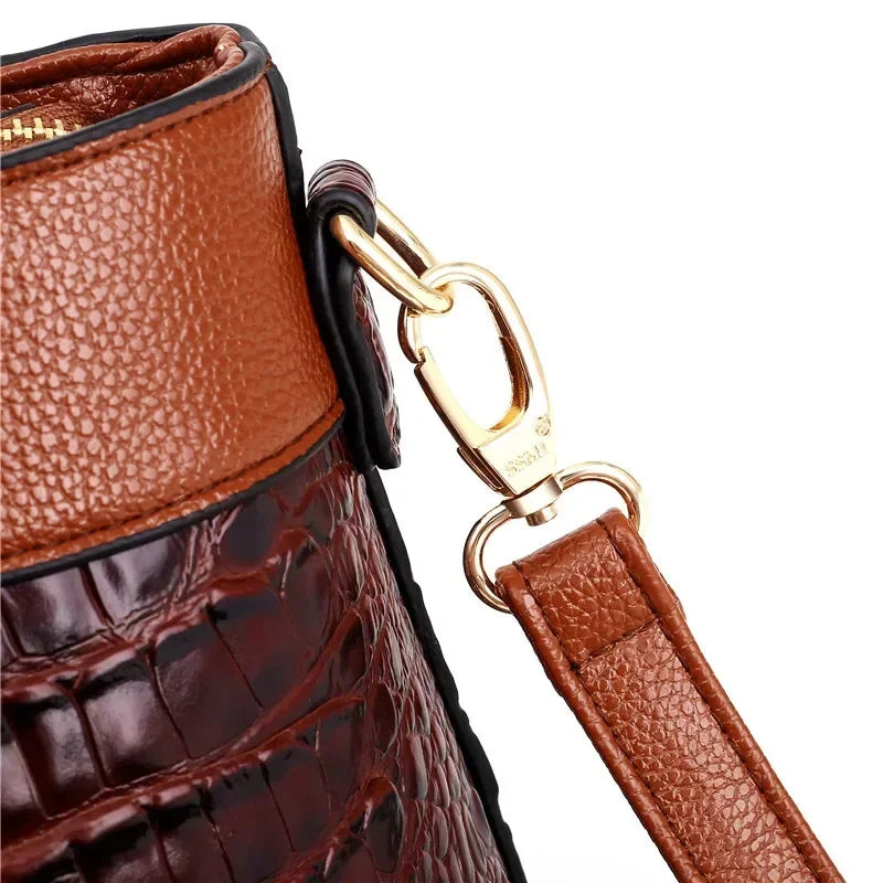 MAEVE CROC RING HANDBAG