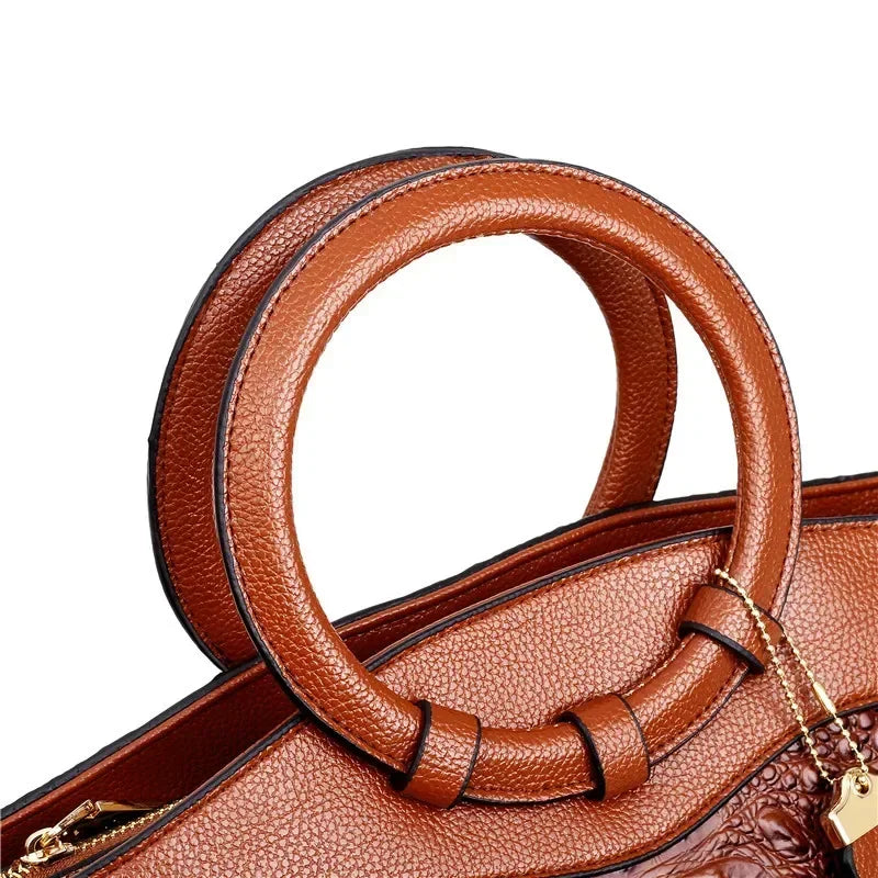 MAEVE CROC RING HANDBAG