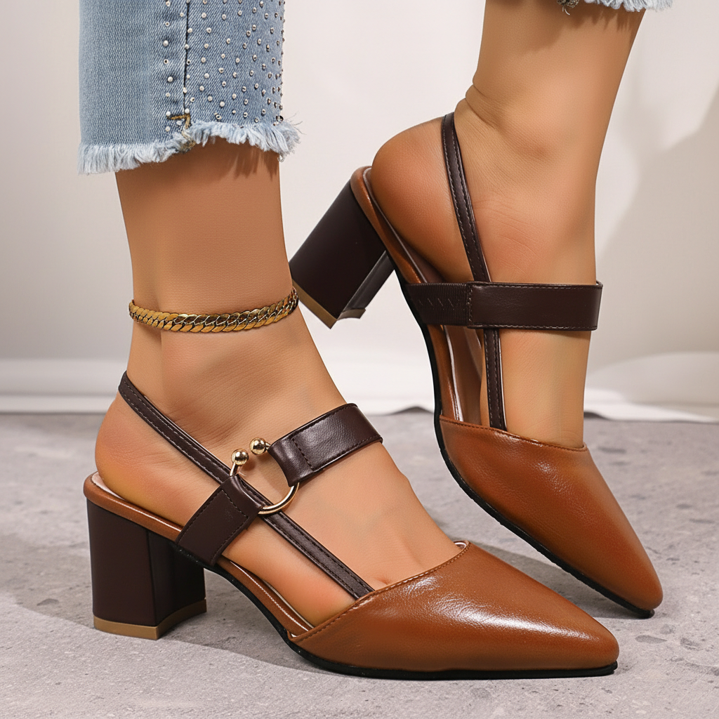 ZARELA LEATHER HEEL