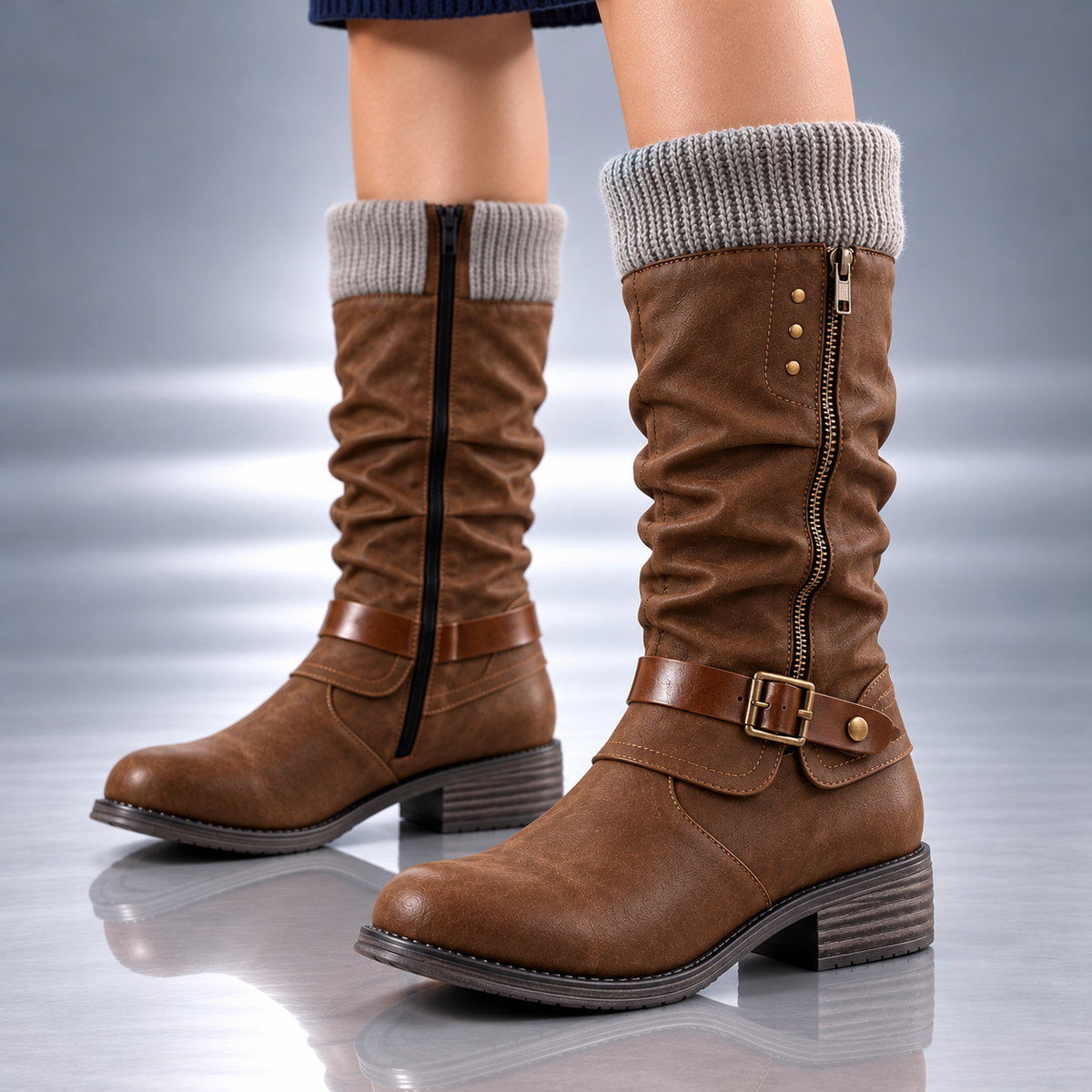 LENA KNIT CUFF BOOT