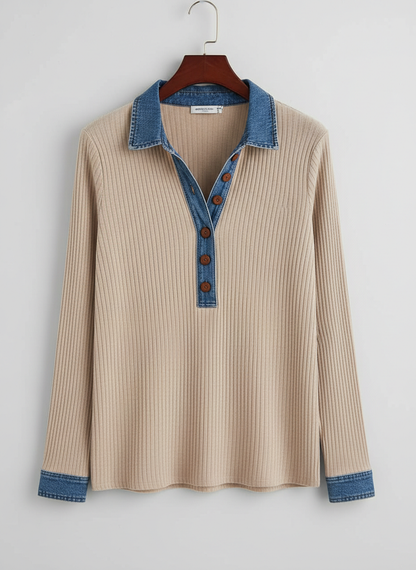 CLARA BUTTONED KNIT TOP
