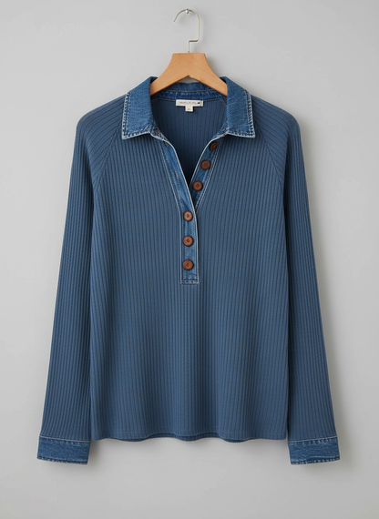 CLARA BUTTONED KNIT TOP