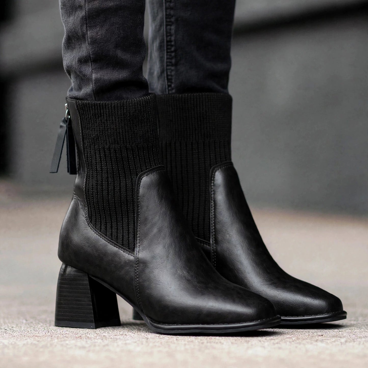 SABINA LEATHER ANKLE BOOT