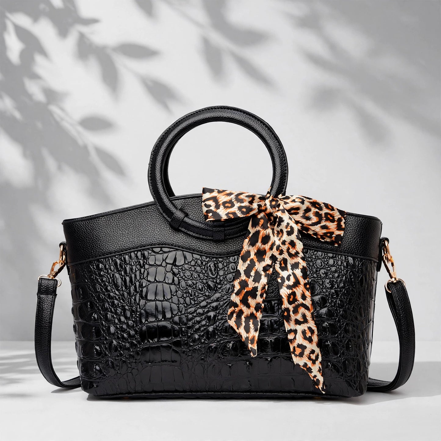 MAEVE CROC RING HANDBAG