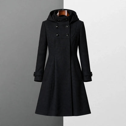 COLETTE HOODED WOOL COAT