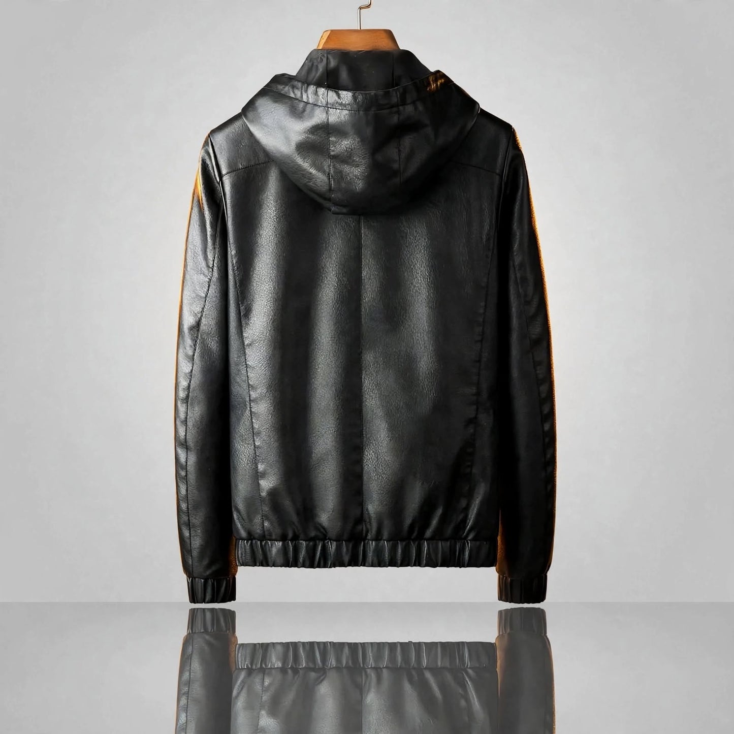 MILES HOODED LEATHER JACKET