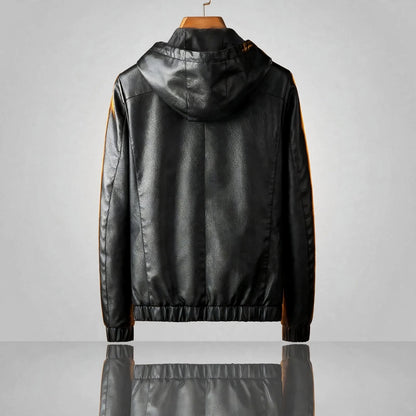 MILES HOODED LEATHER JACKET