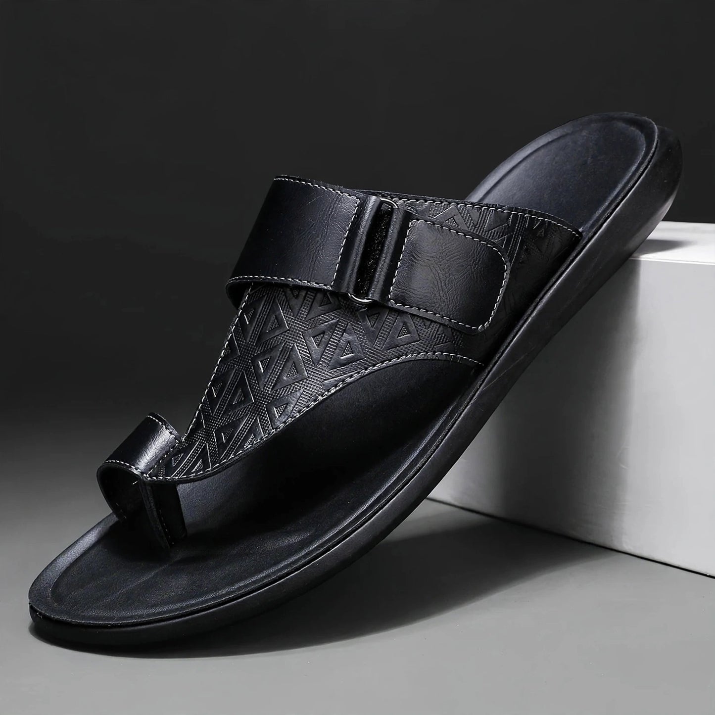 CRUZ LEATHER STRAP SANDAL