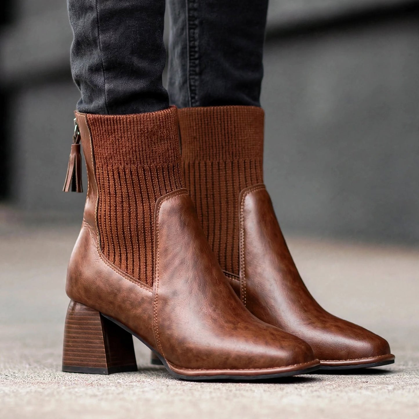 SABINA LEATHER ANKLE BOOT