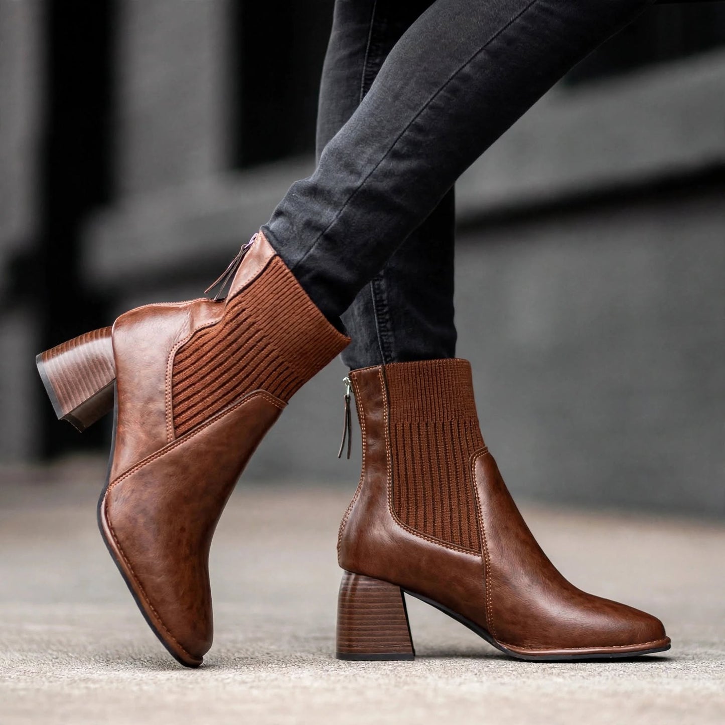 SABINA LEATHER ANKLE BOOT
