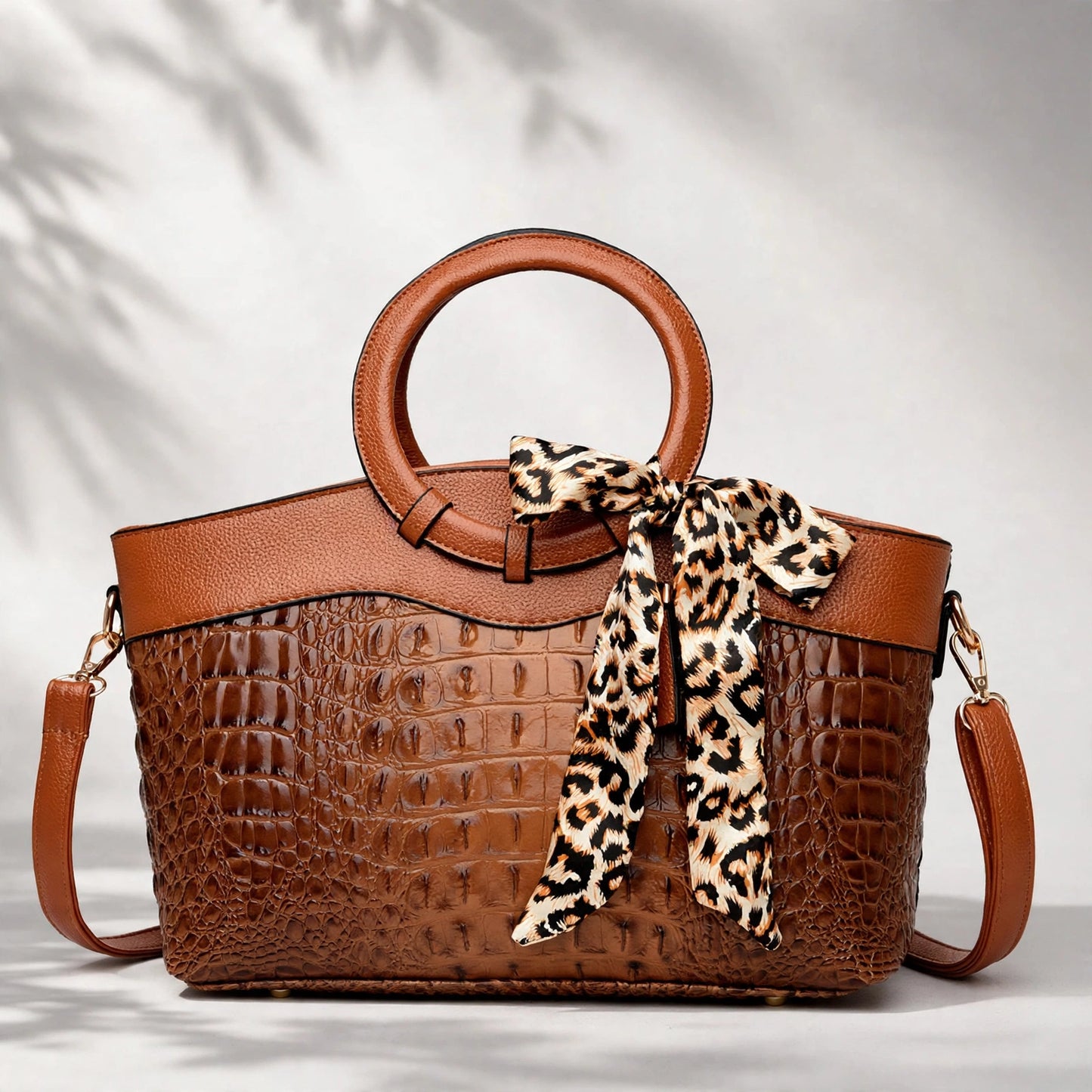 MAEVE CROC RING HANDBAG