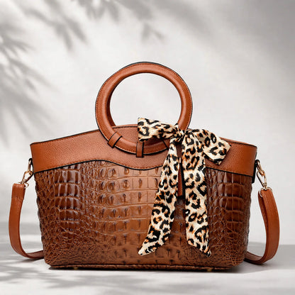 MAEVE CROC RING HANDBAG