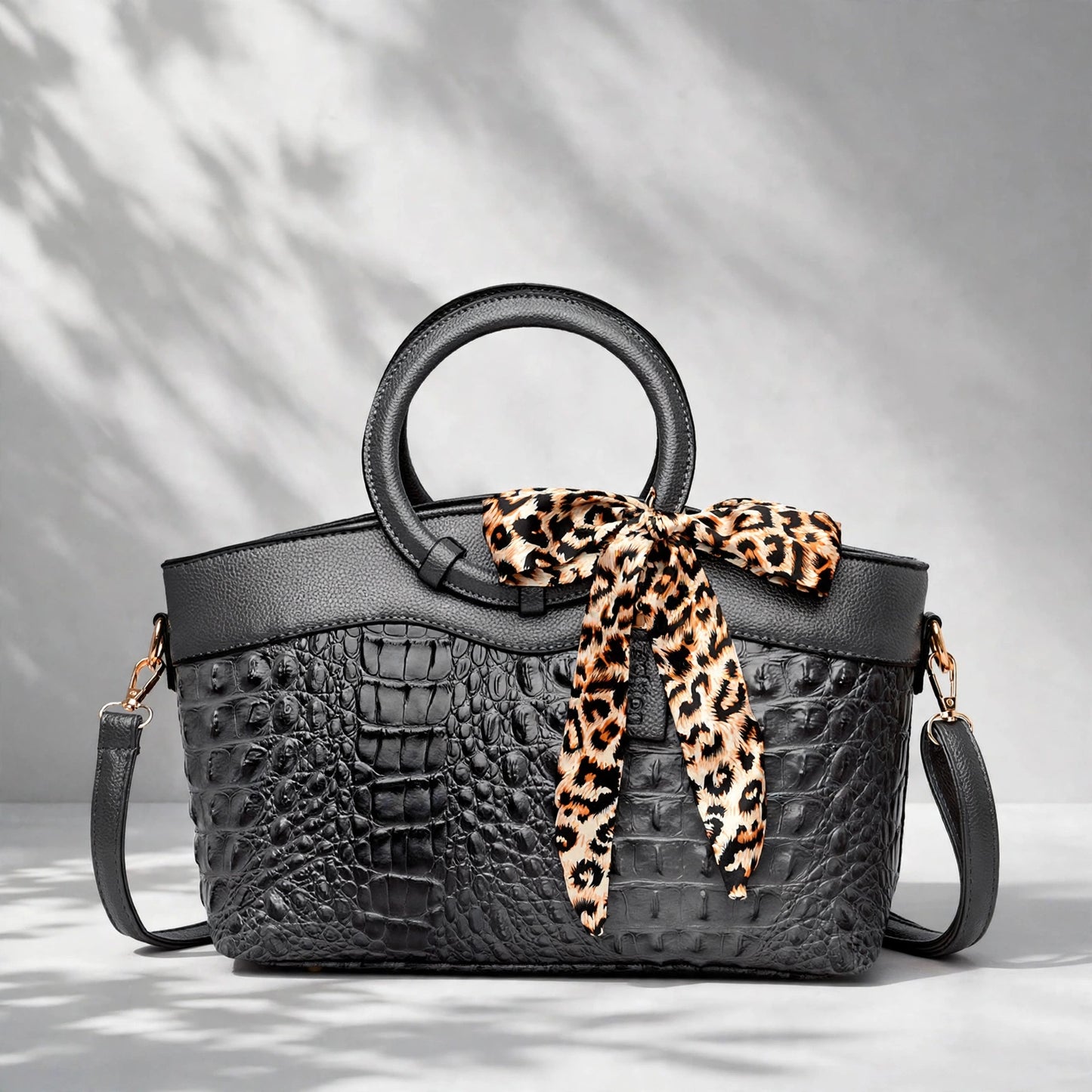 MAEVE CROC RING HANDBAG