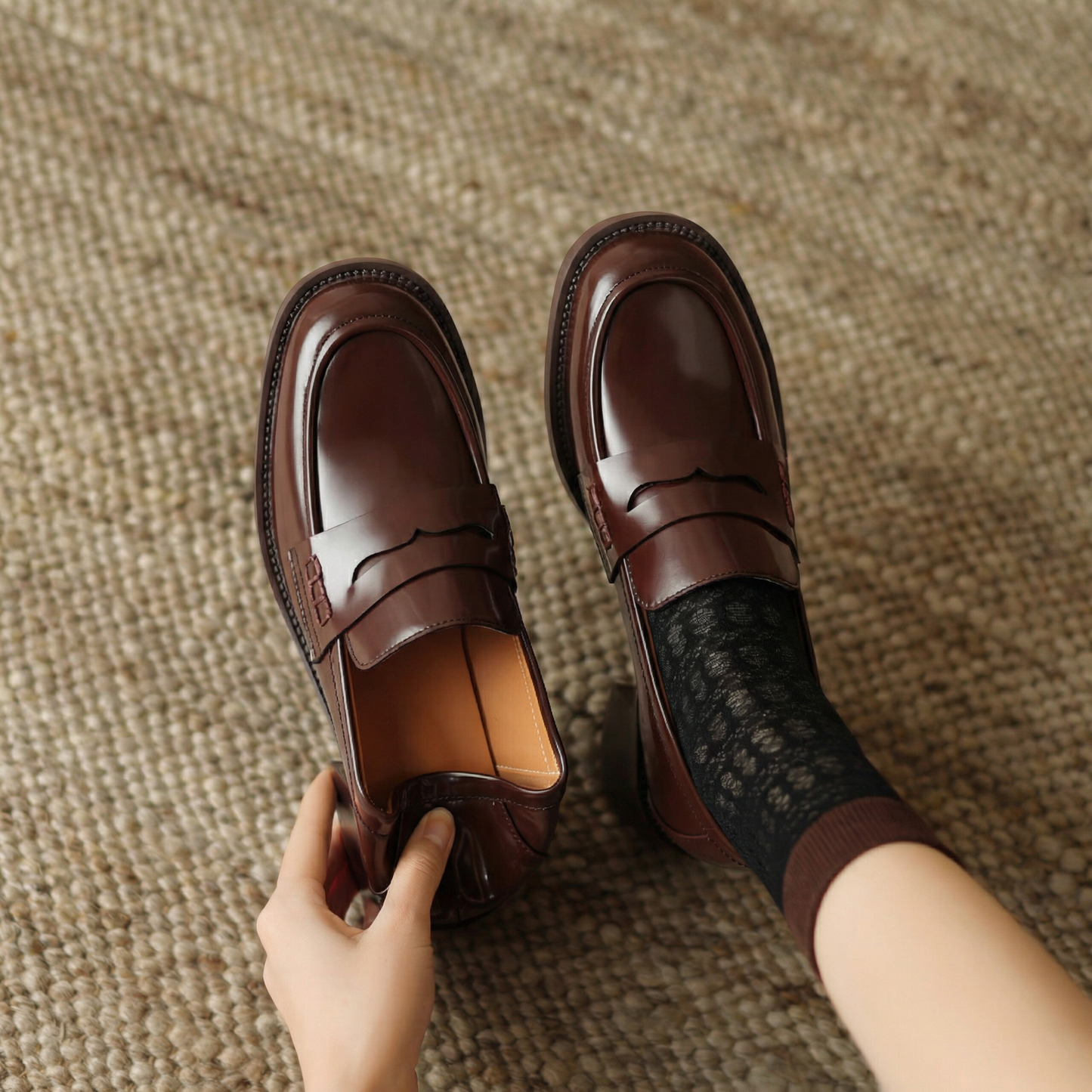 ALINA LEATHER HEEL