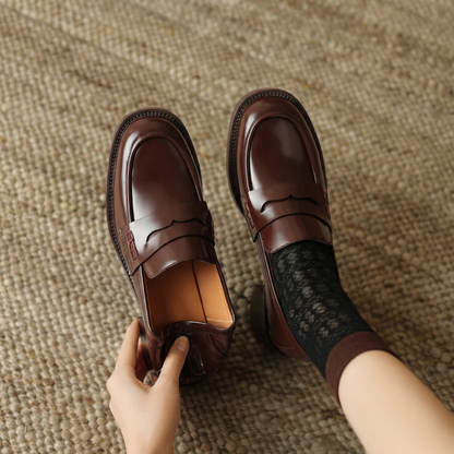 ALINA LEATHER HEEL