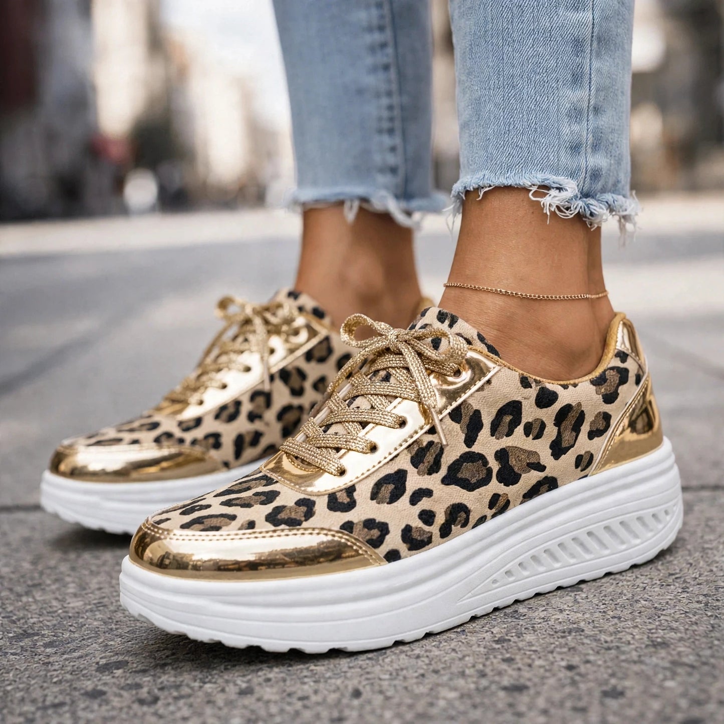 LORETTA LEOPARD SNEAKER