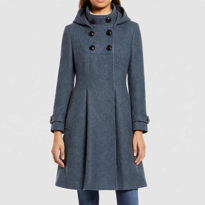 COLETTE HOODED WOOL COAT