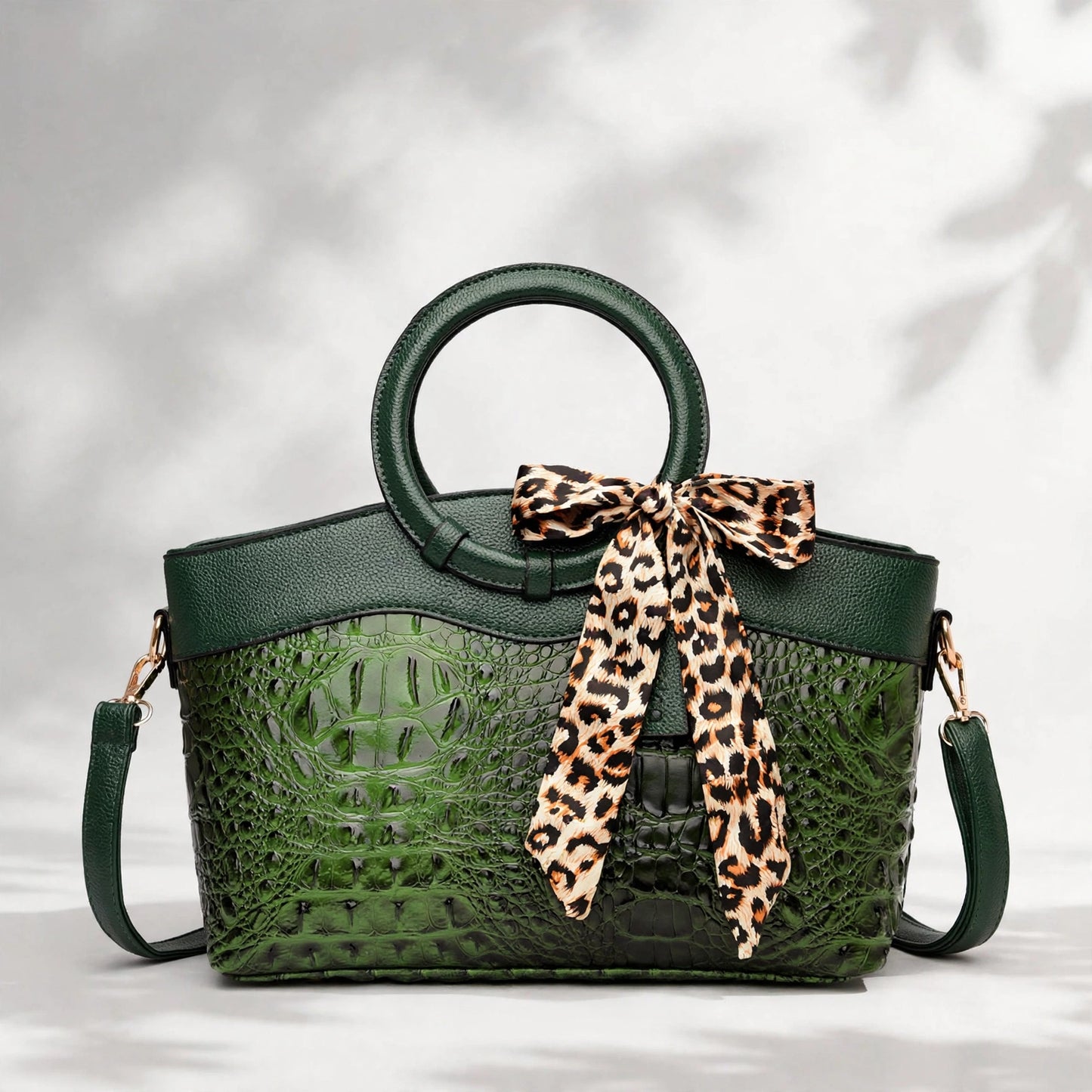 MAEVE CROC RING HANDBAG