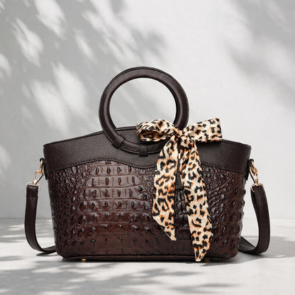 MAEVE CROC RING HANDBAG