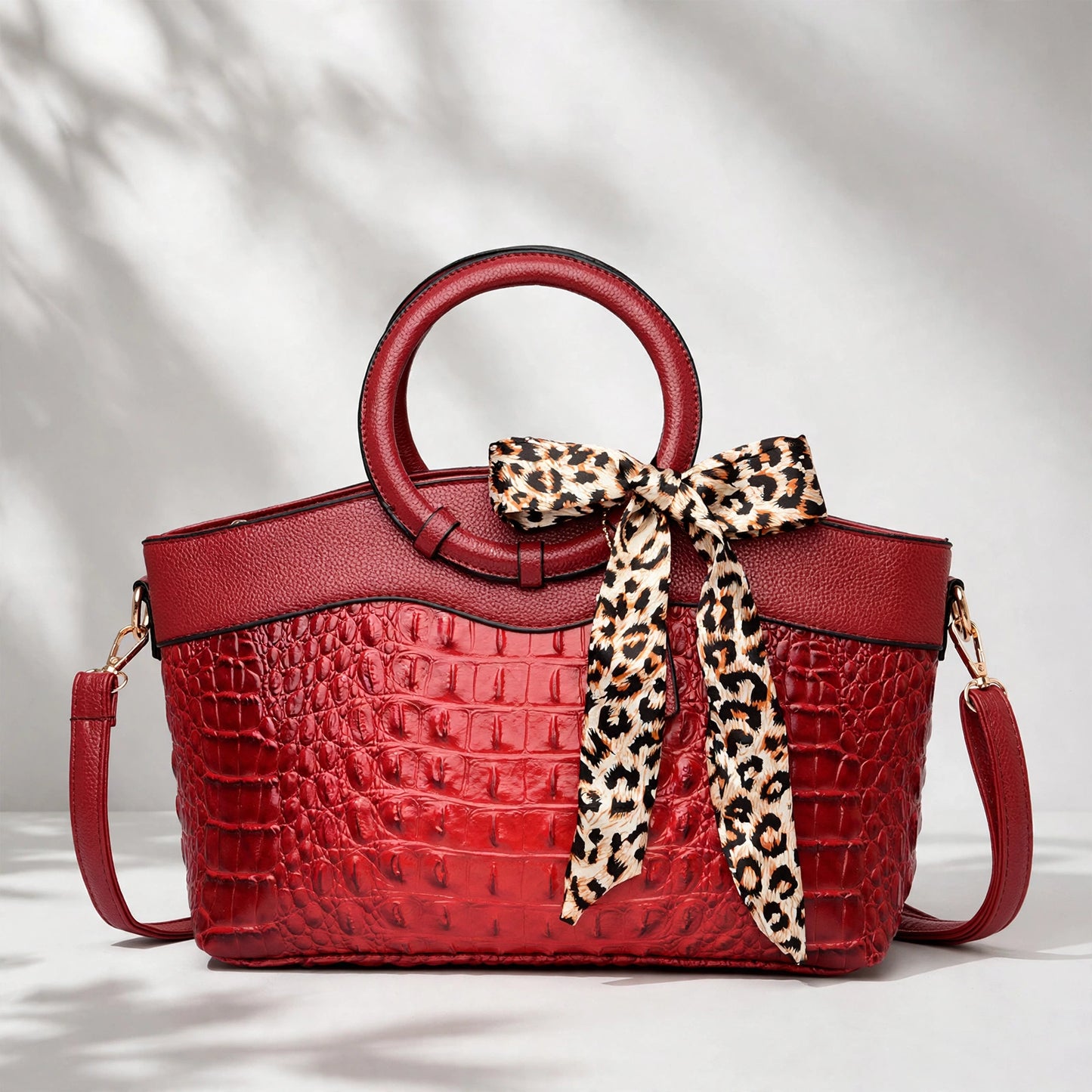 MAEVE CROC RING HANDBAG