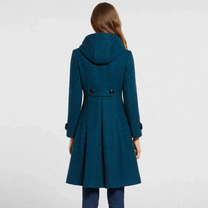 COLETTE HOODED WOOL COAT