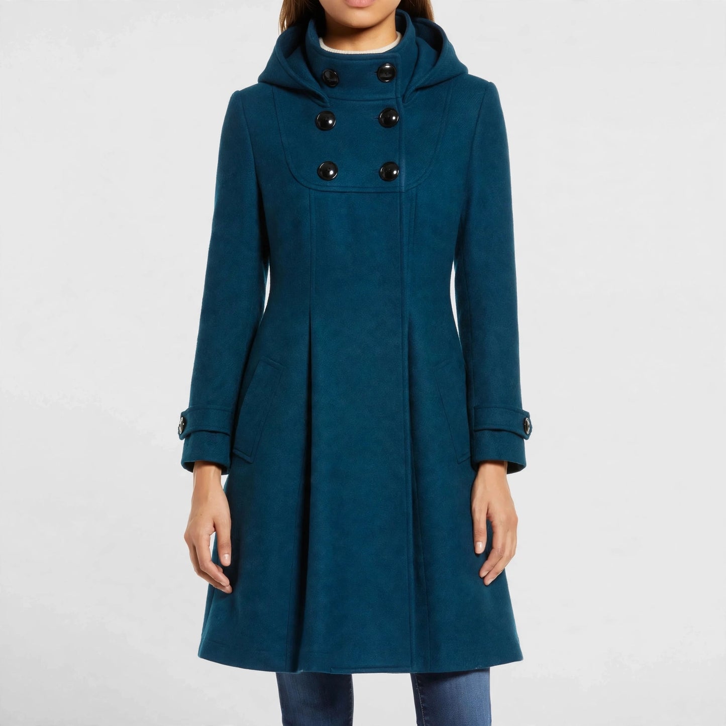COLETTE HOODED WOOL COAT