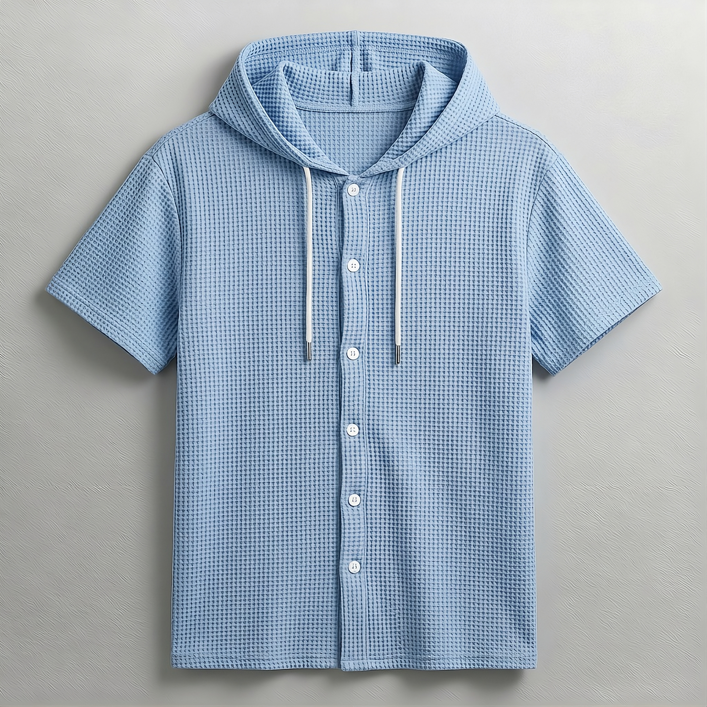KAI WAFFLE HOODED SHIRT