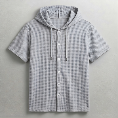 KAI WAFFLE HOODED SHIRT