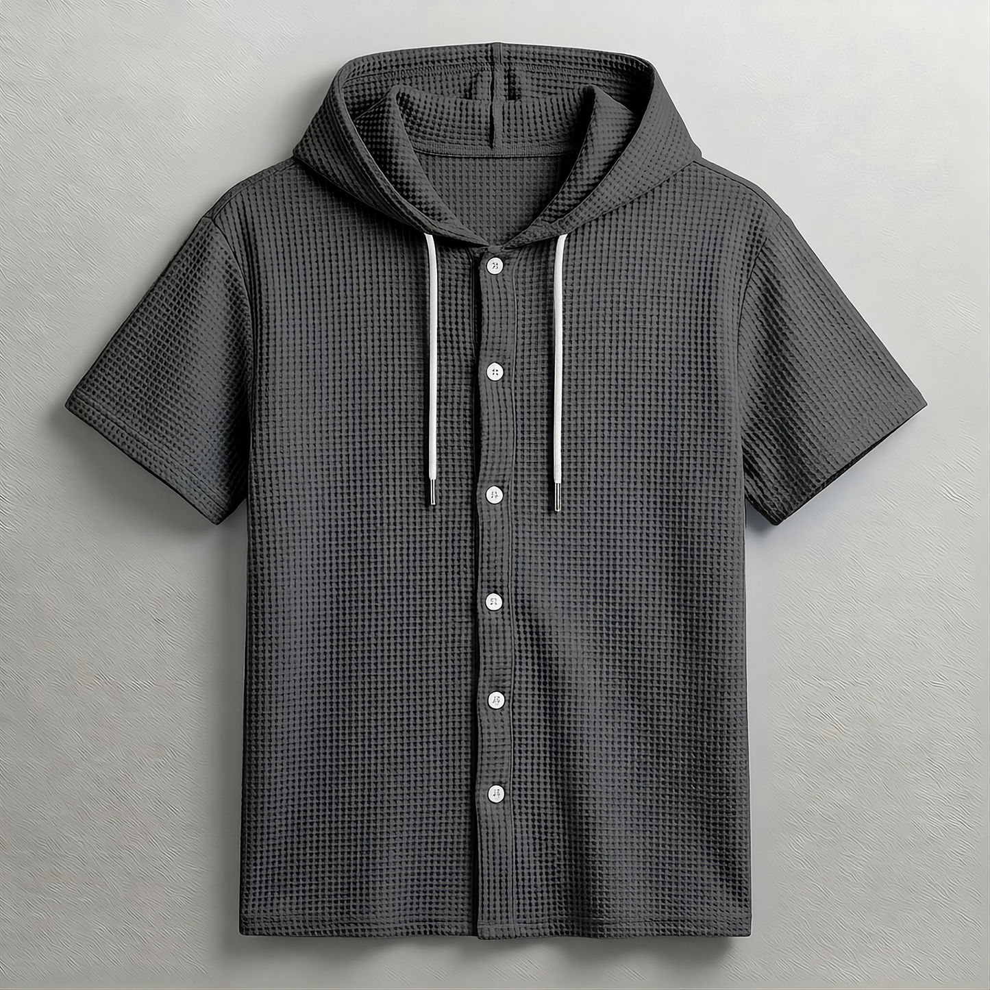 KAI WAFFLE HOODED SHIRT
