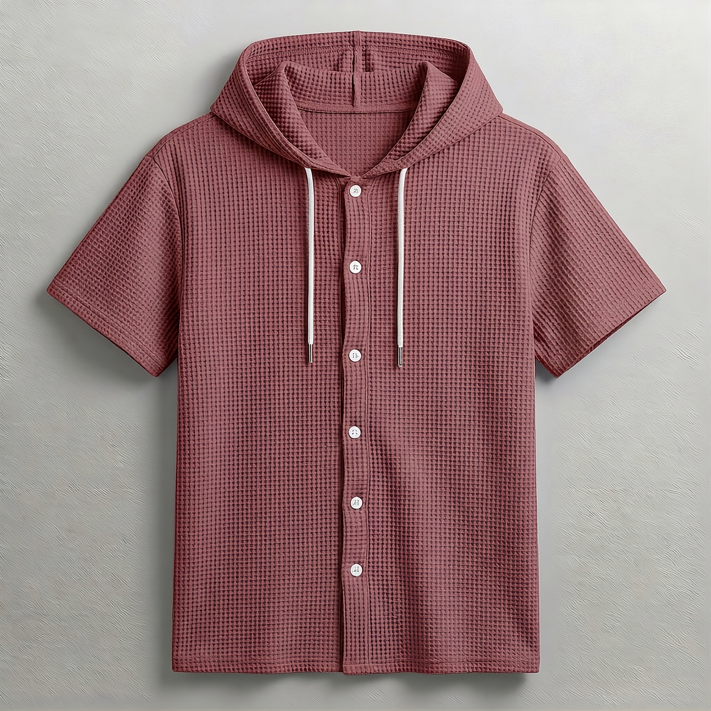 KAI WAFFLE HOODED SHIRT