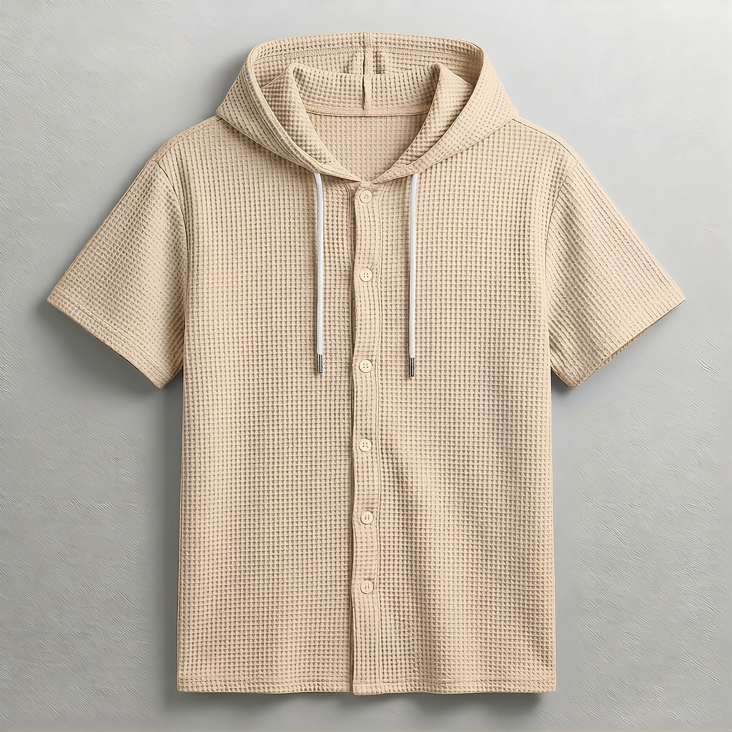 KAI WAFFLE HOODED SHIRT