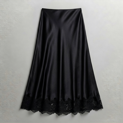 ELOISE SATIN LACE SKIRT