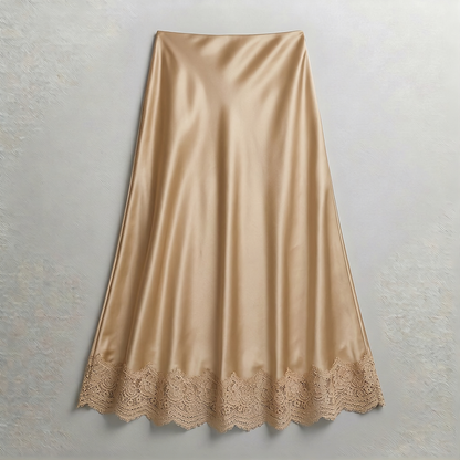 ELOISE SATIN LACE SKIRT