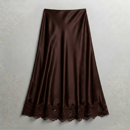 ELOISE SATIN LACE SKIRT