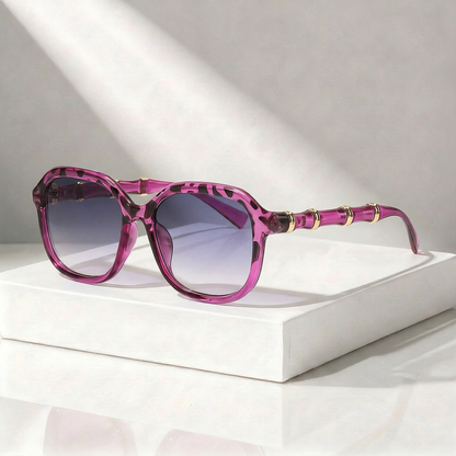 NORA BAMBOO ROUND SUNGLASSES