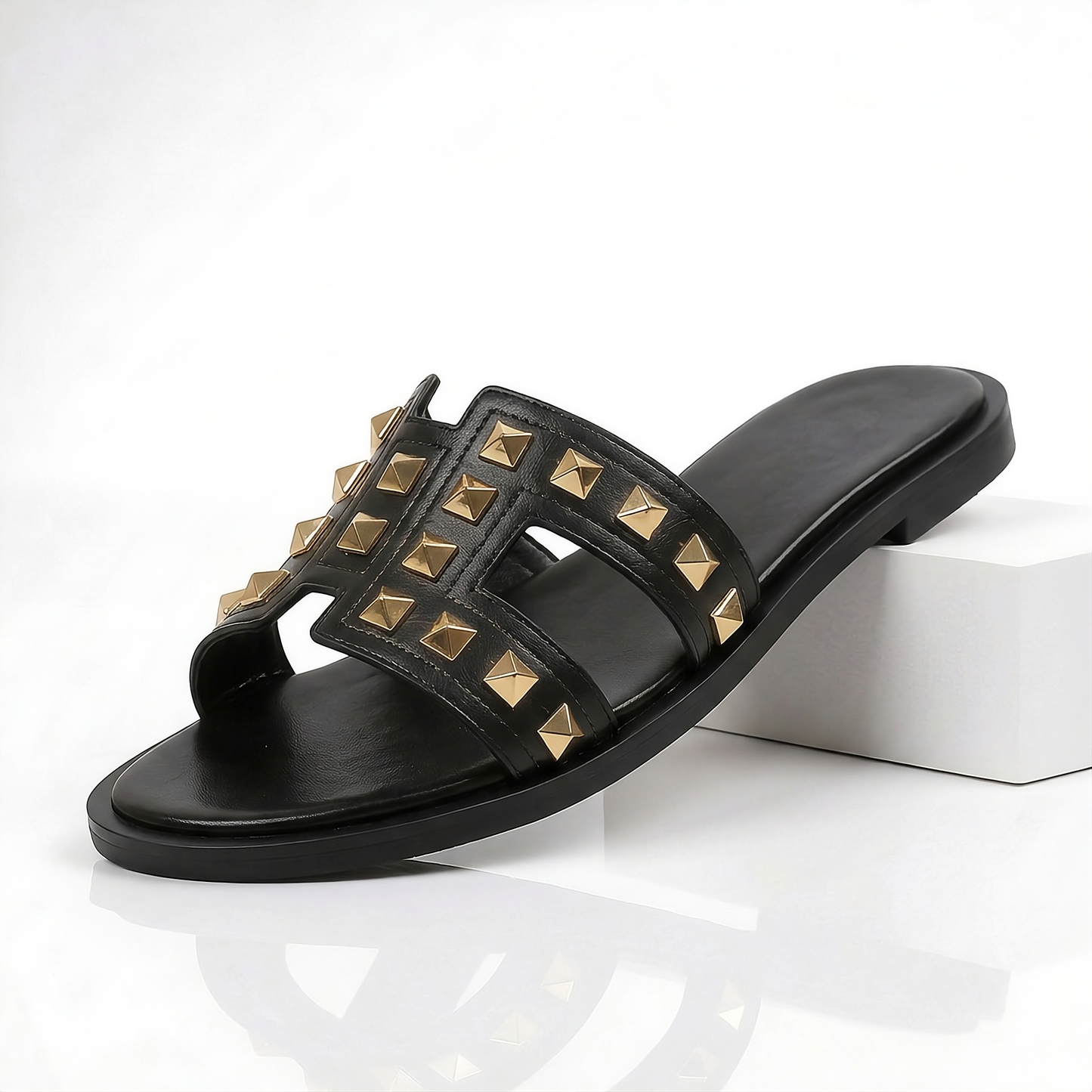 MILA STUDDED CUTOUT SLIDE